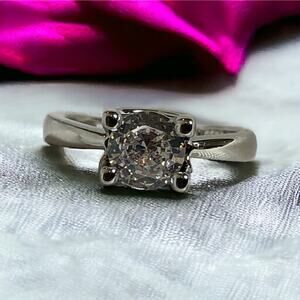 Cubic Zirconia Ring for Engagement Wedding Travel, Fashion Size Adjustable